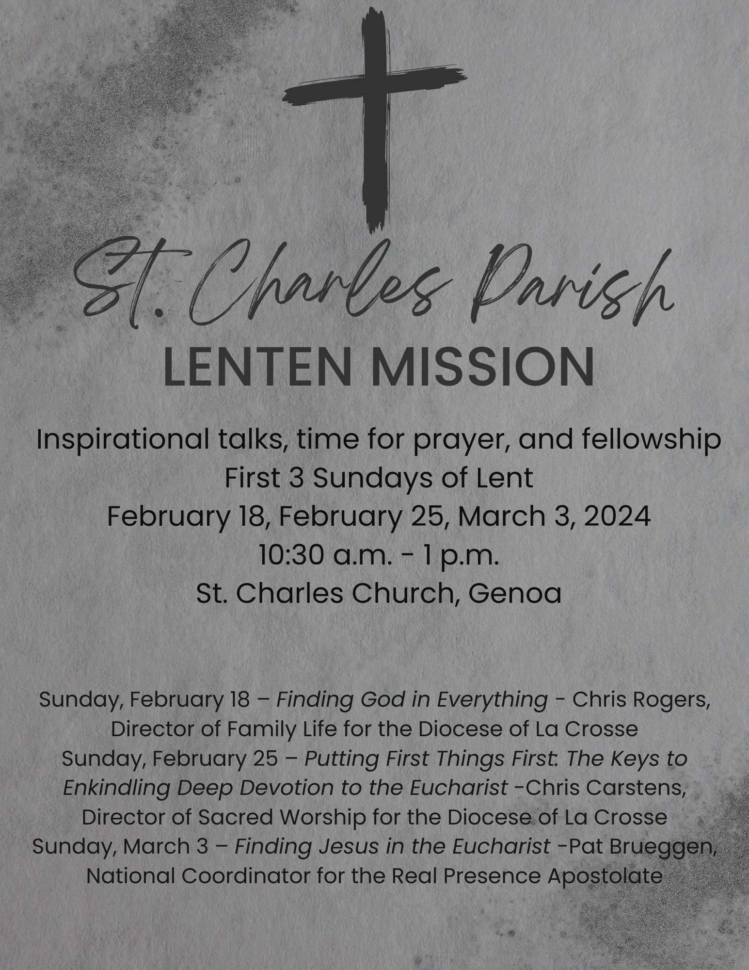 2024 Lenten Parish Mission Flyer
